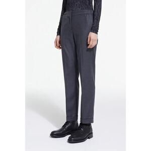 The Kooples Wool Suit Pants Tailored Fit Tapered Leg Trousers Navy Blue NWT 38 M